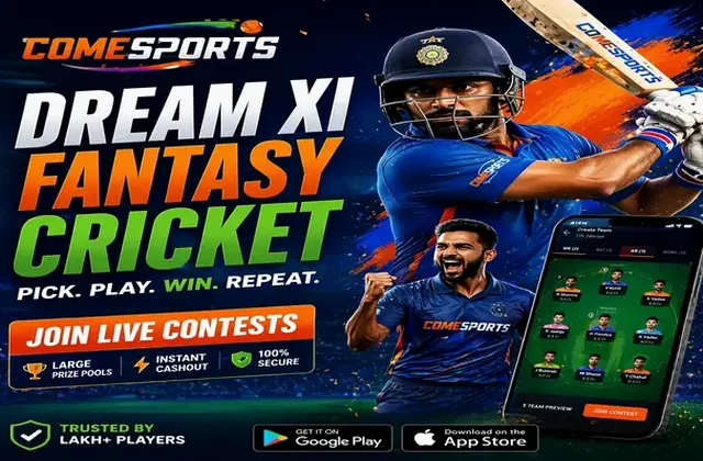 Come (Come Com) fantasy cricket & matchday visual 1